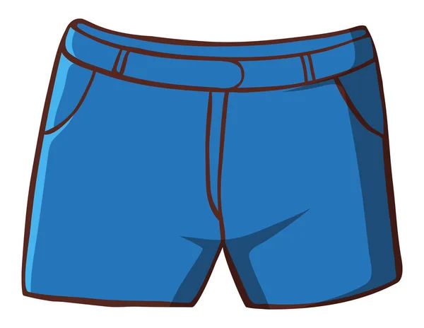 Pantaloncini blu su sfondo bianco — Vettoriale Stock