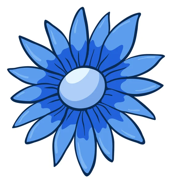 Jednoduchý květ v modré barvě — Stockový vektor