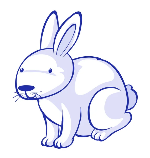 Mignon lapin sur fond blanc — Image vectorielle