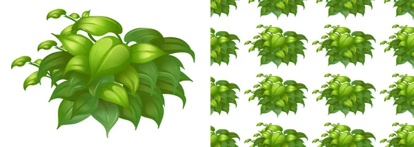 Design de fundo sem costura com folhas verdes — Vetor de Stock
