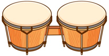 Beyaz arka plan üzerinde davul