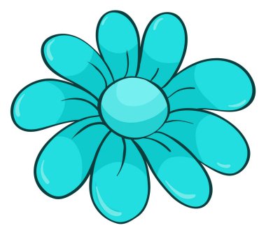 Mavi renkli tek çiçek.