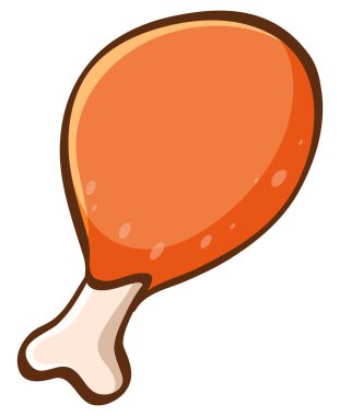 Beyaz arka planda kızarmış tavuk