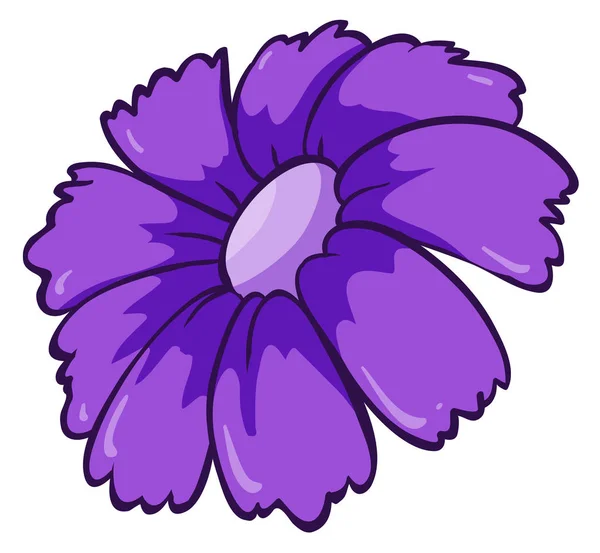 Flor única en color púrpura — Vector de stock