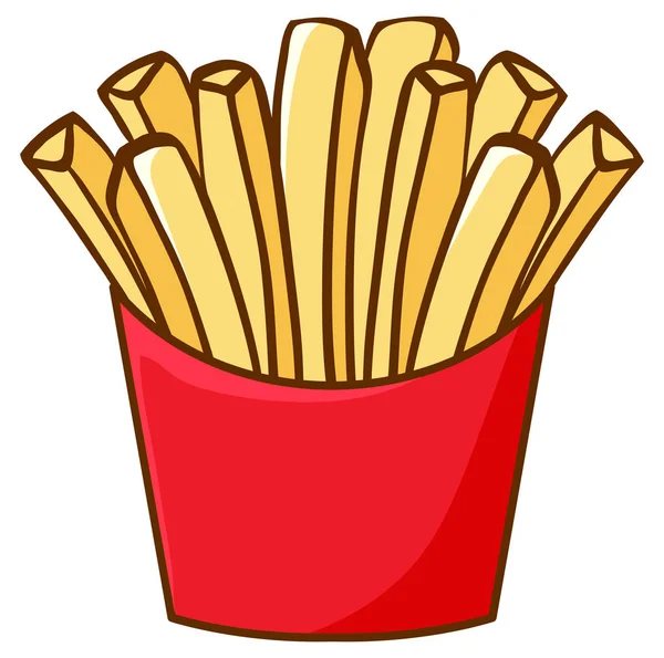 Frenchfries sur fond blanc — Image vectorielle