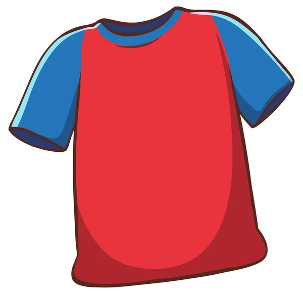 Camisa roja sobre fondo blanco — Vector de stock