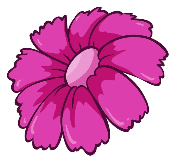 Rosa Blume auf weißem Hintergrund — Stockvektor