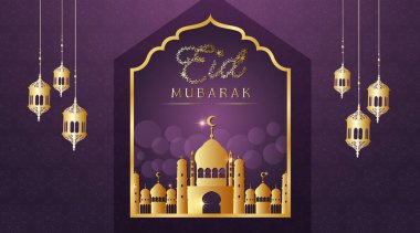 Mübarek Müslüman Festivali için arka plan tasarımı