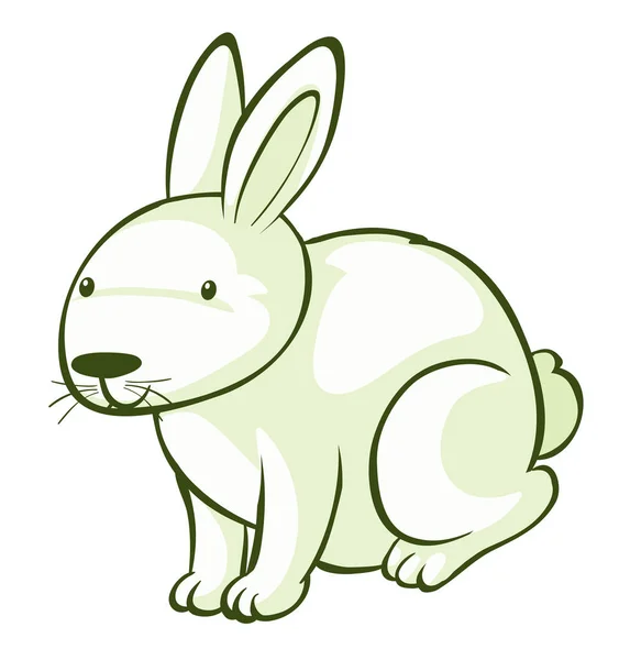 흰 배경의 귀여운 토끼 — 스톡 벡터