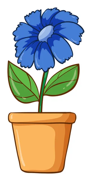 Fleur simple en pot d'argile — Image vectorielle