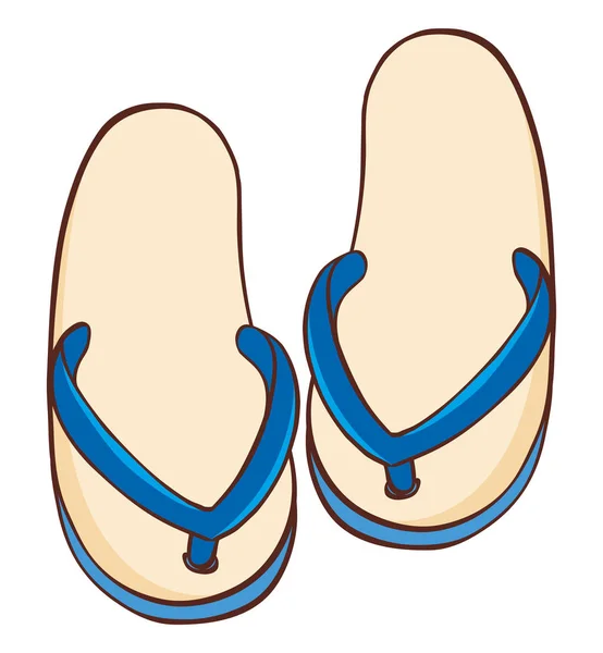 Paire de sandales sur fond blanc — Image vectorielle