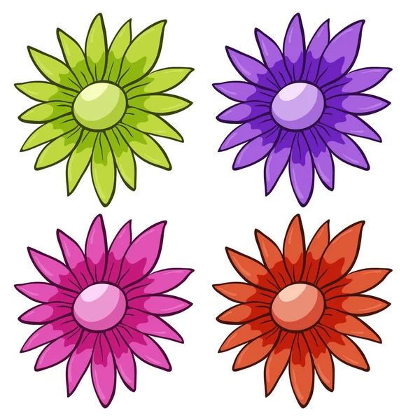 Изолированный набор цветов — стоковый вектор