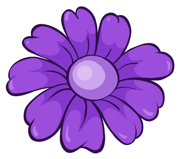 Jednoduchý květ v purpurové barvě — Stockový vektor