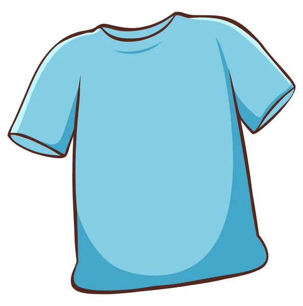 Camisa azul sobre fondo blanco — Vector de stock