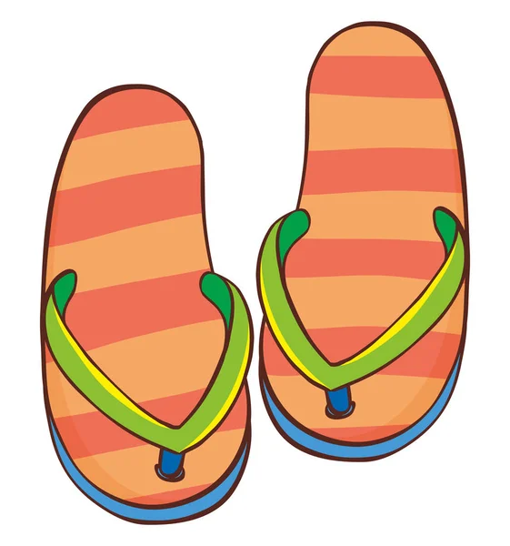 Pair of sandals on white background — Stock Vector