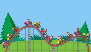 Parkta roket süren maymunların olduğu sahne