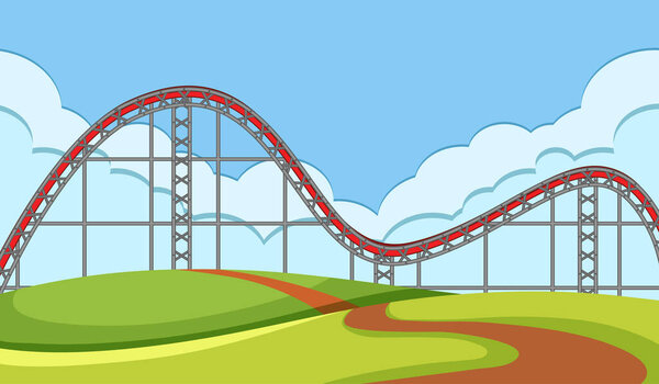 Сцена с цирковой прогулкой в парке
