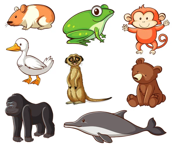 Animales terrestres ilustracion imágenes de stock de arte vectorial |  Depositphotos