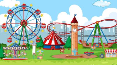 Dönme dolap ve lunaparkta hız treni sahnesi