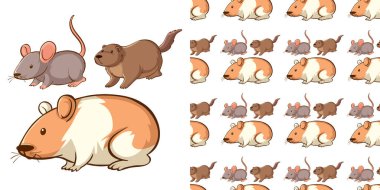 Farklı fare ile kusursuz arkaplan tasarımı