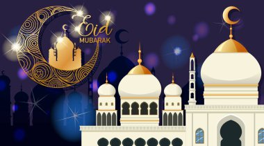 Mübarek Müslüman Festivali için arka plan tasarımı