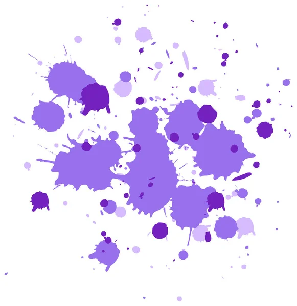 Salpicadura Acuarela Púrpura Sobre Fondo Blanco Ilustración — Vector de stock