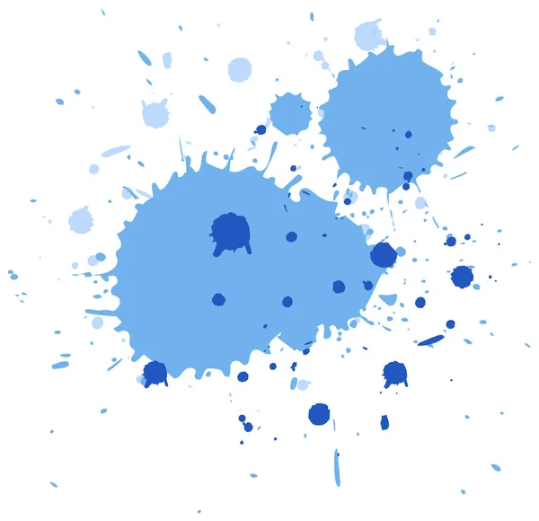 Aquarel Plons Blauw Witte Achtergrond Illustratie — Stockvector