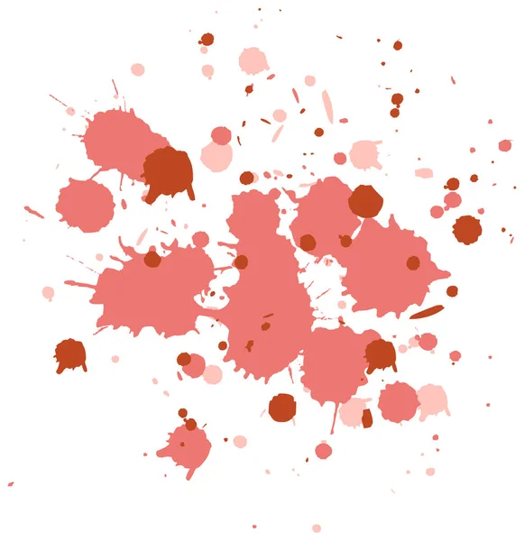 白の背景イラストに赤で水色のスプラッシュ — ストックベクタ