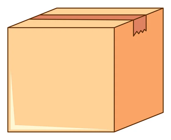 Kartong Förseglad Med Brwon Tape Illustration — Stock vektor