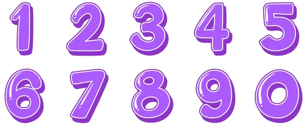 Font Design Numbers One Zero White Background Illustration — Stock Vector