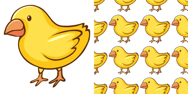 Seamless Background Design Little Chicks Illustration — Stock Vector