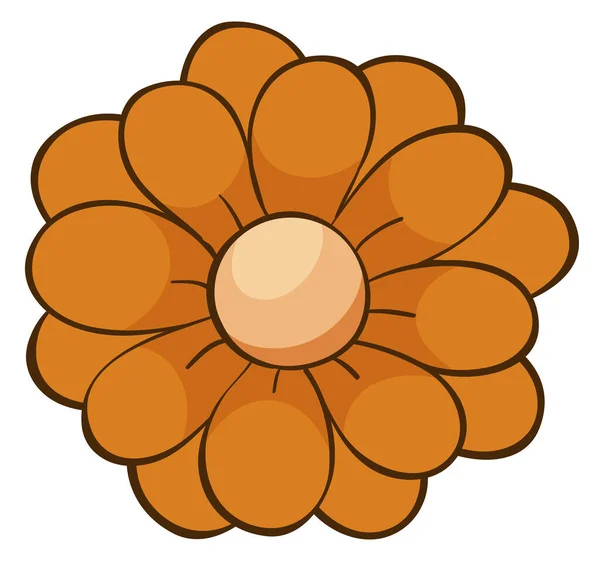 Fleur Unique Couleur Orange Illustration Illustrations De Stock Libres De Droits