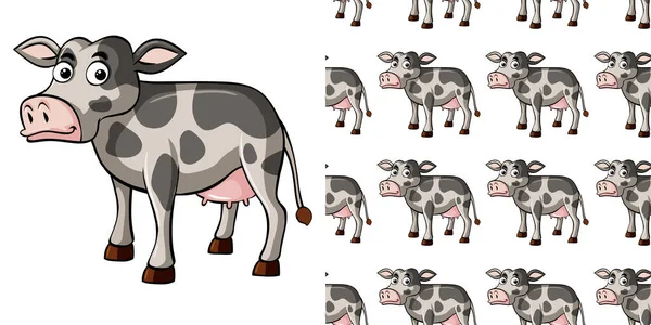 Bezešvé Pozadí Design Roztomilé Krávy Ilustrace Royalty Free Stock Vektory