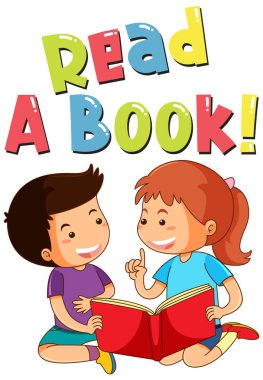 İfade için yazı tipi tasarımı çocuk resimli bir kitap okudu