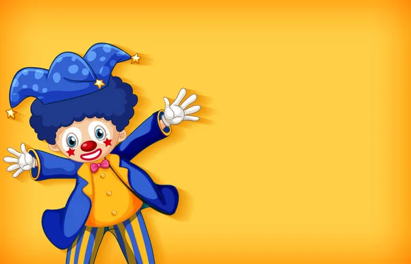 Modèle Fond Avec Illustration Clown Heureux — Image vectorielle