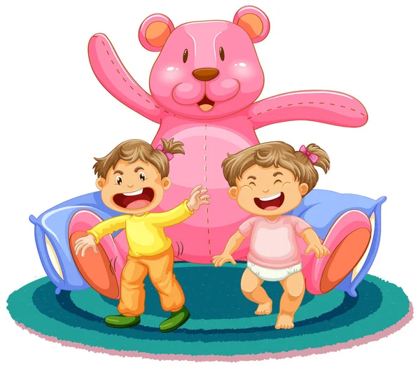 Perro de baño de niños de dibujos animados vector, gráfico vectorial