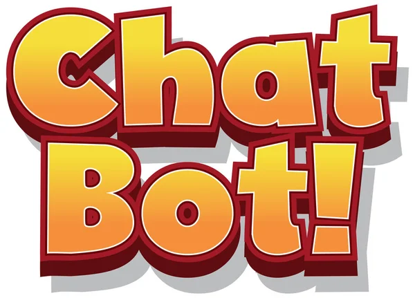 Návrh Písma Pro Word Chat Bot Žluté Barvě Ilustrace — Stockový vektor