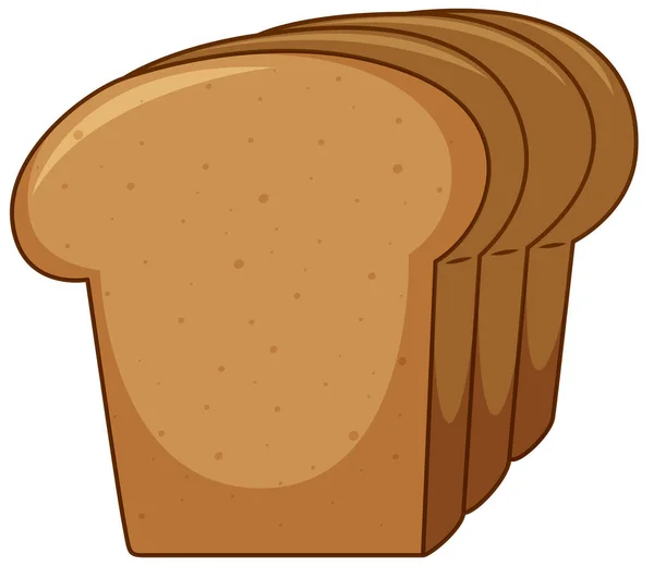 Viele Brotstücke Auf Weißem Hintergrund — Stockvektor