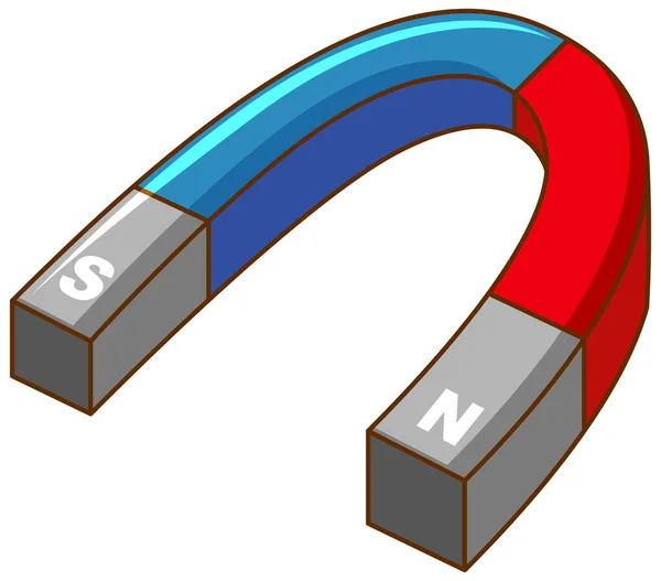 Ímã Forma Com Ilustração Cor Azul Vermelha —  Vetores de Stock