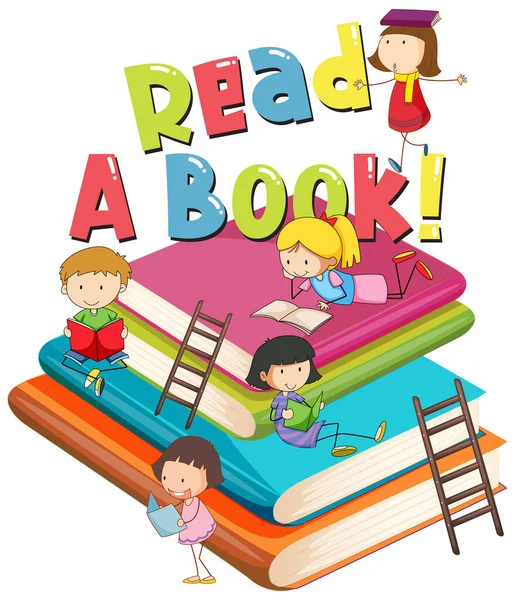 İfade için yazı tipi tasarımı çocuk resimli bir kitap okudu