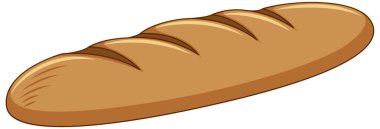 Beyaz arkaplanda bir parça baquette