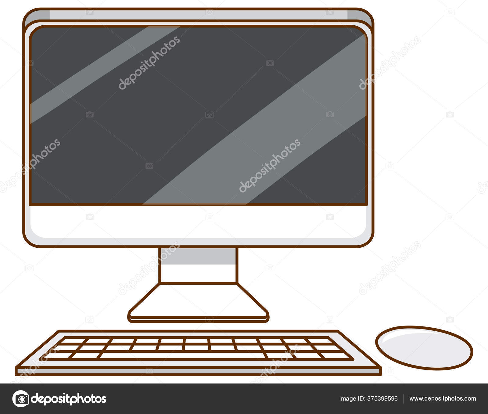 Desktop Computer Clipart Black And White School