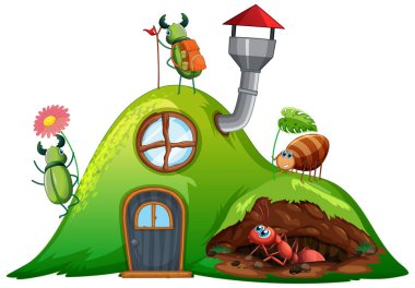 Ev resimlerinde böceklerle bahçecilik teması