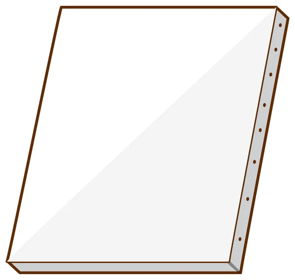 Порожнє Полотно Білому Тлі Ілюстрація — стоковий вектор