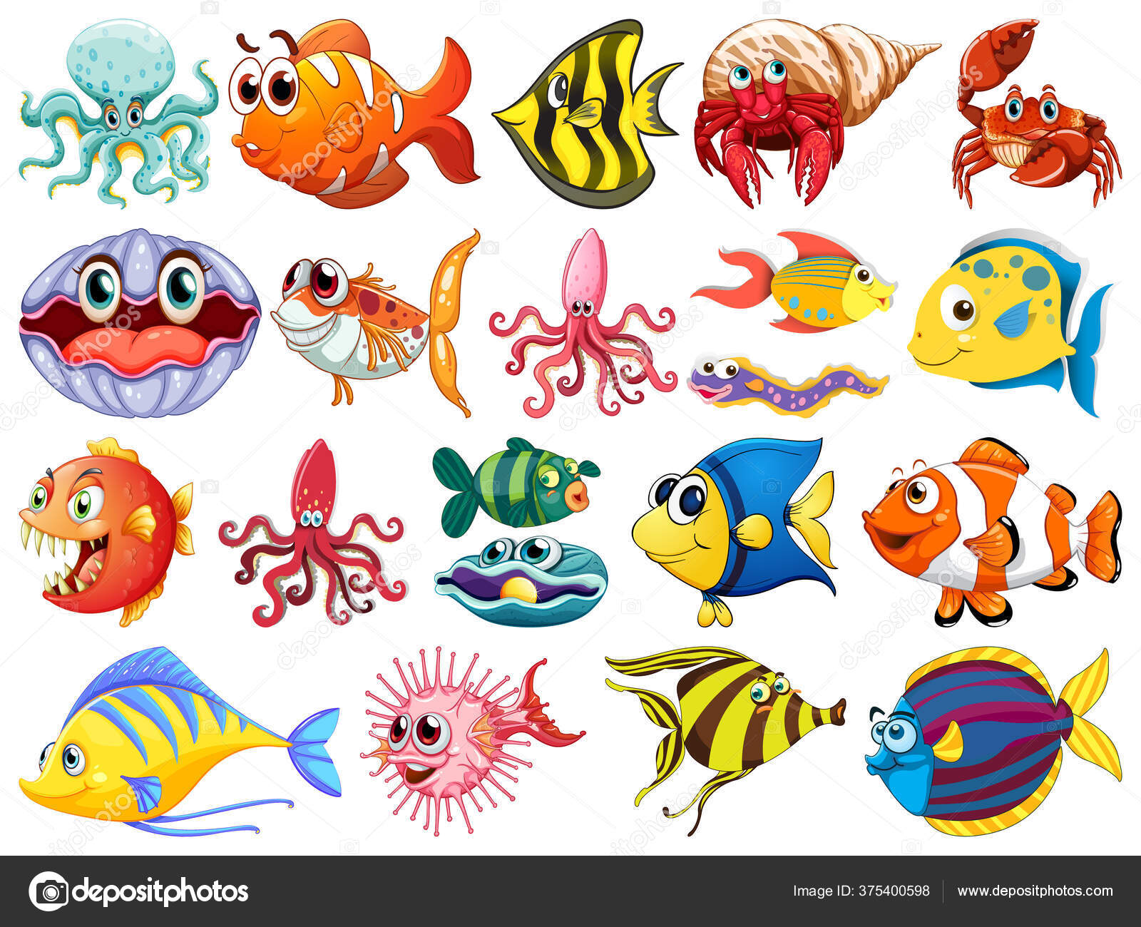 Nemo fish cartoon Vector Art Stock Images | Depositphotos