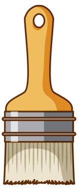 Beyaz arkaplan resimlerinde büyük boya fırçası