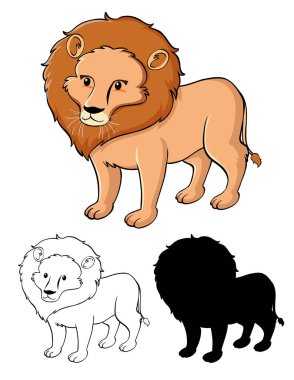 Aslan karikatürü çizimi