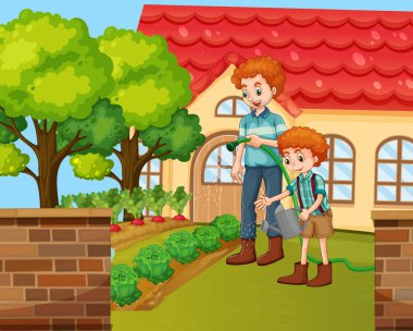 Aile resimleriyle evde kalan insanların olduğu sahne
