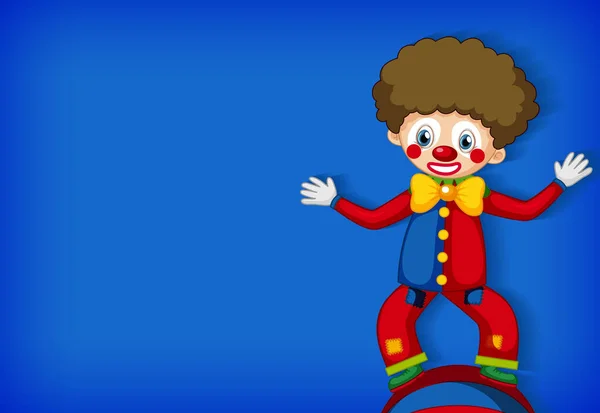 Modello Sfondo Disegno Con Felice Clown Illustrazione — Vettoriale Stock