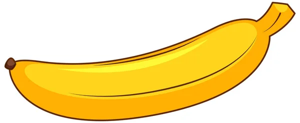 Une Banane Jaune Sur Fond Blanc Illustration — Image vectorielle